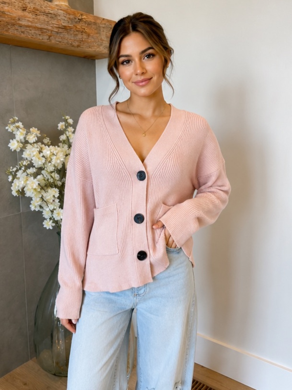 Pink Women's Cardigan